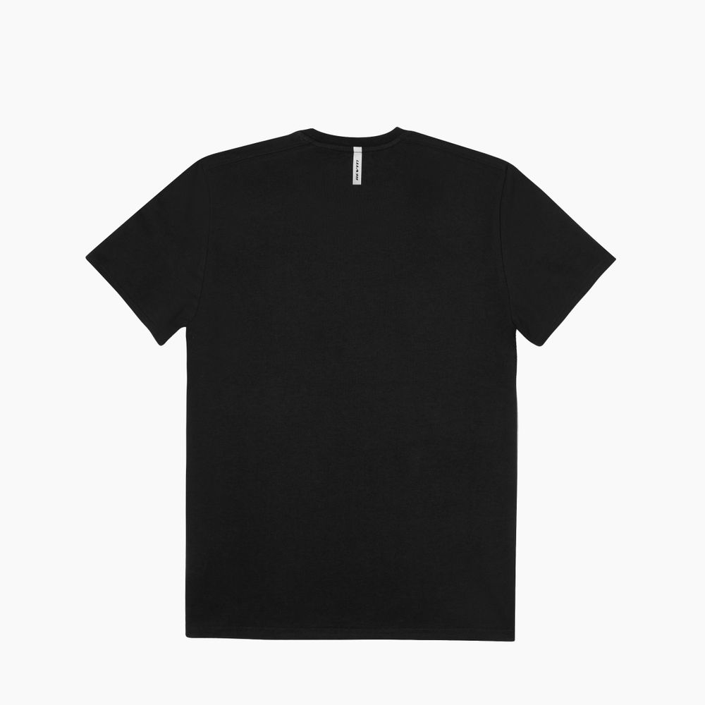 Maglietta Liam, una maglietta unisex in cotone nero. Design minimalista e comfort eccezionale. Di REV'IT!.