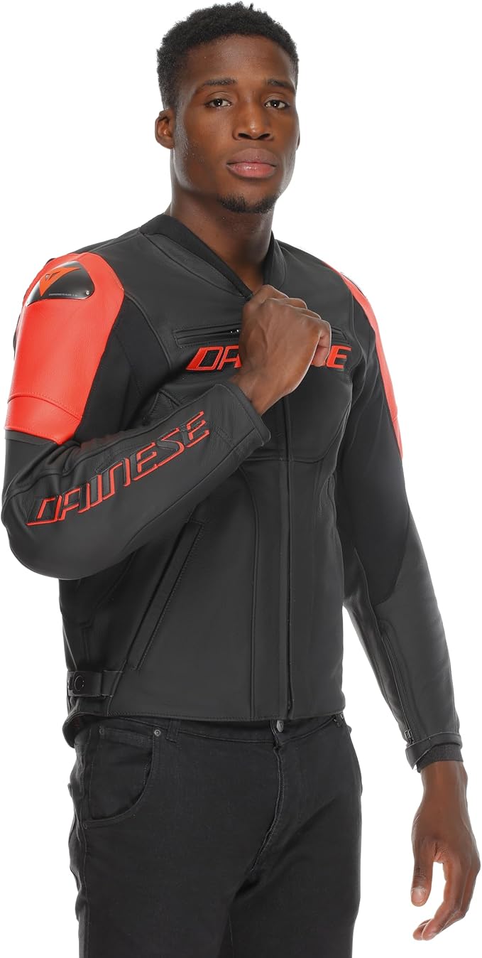 Racing 5 - Giacca Moto In Pelle Perforata - Uomo