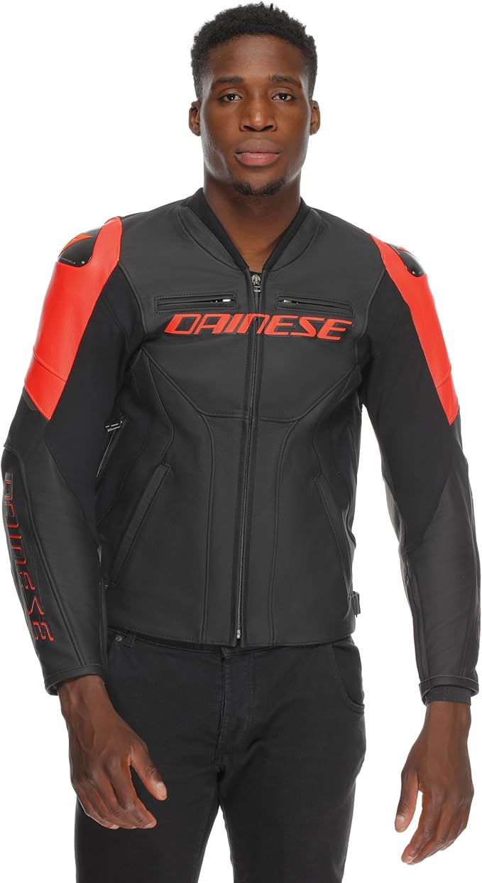 Racing 5 - Giacca Moto In Pelle Perforata - Uomo