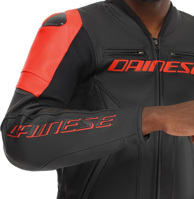 Racing 5 - Giacca Moto In Pelle Perforata - Uomo