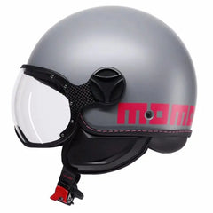 Casco Jet Momodesign FGTR Classic Grigio Fucsia Fluo Opaco