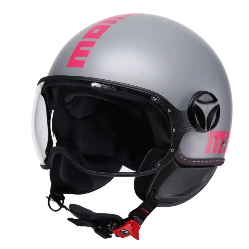 Casco Jet Momodesign FGTR Classic Grigio Fucsia Fluo Opaco