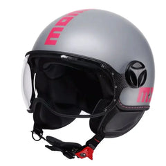 Casco Jet Momodesign FGTR Classic Grigio Fucsia Fluo Opaco