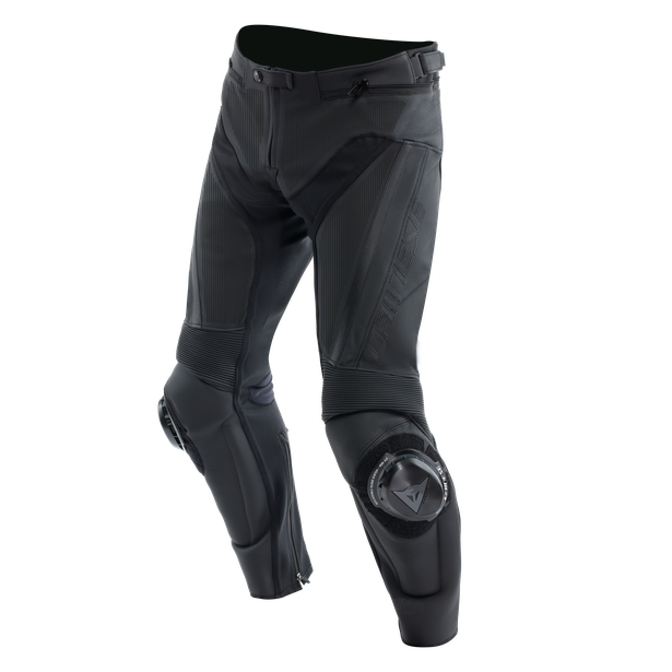 Delta 4 - Pantaloni da moto in pelle con foratura localizzata e inserti in tessuto elastico S1 - Uomo