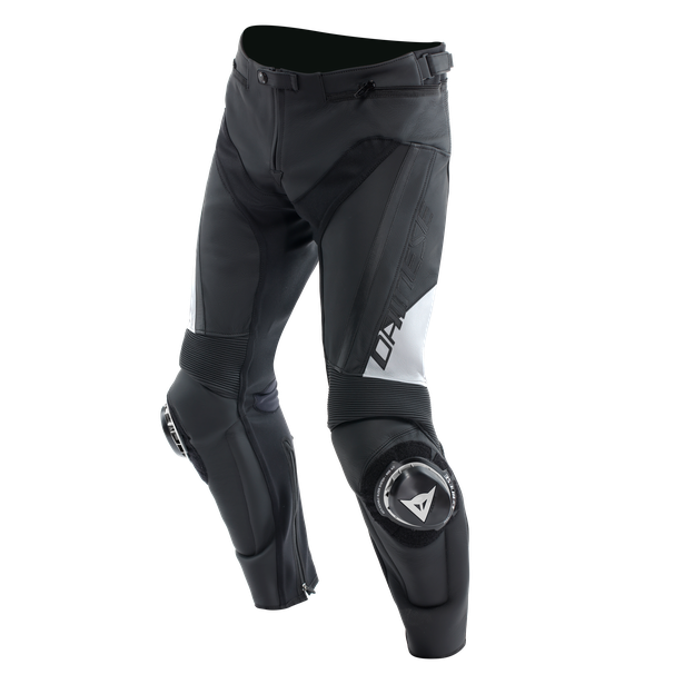 Delta 4 - Pantaloni da moto in pelle e inserti in tessuto elastico S1 con protettori certificati - Uomo