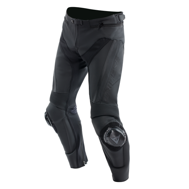 Delta 4 - Pantaloni da moto in pelle e inserti in tessuto elastico S1 con protettori certificati - Uomo