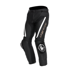 Delta 4 - Pantaloni da moto in pelle e inserti in tessuto elastico S1 con protettori certificati - Uomo