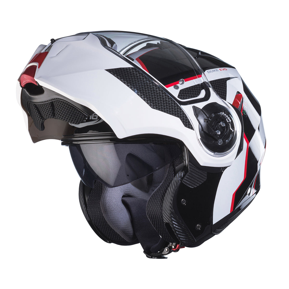 Casco Modulare CABERG Duke Evo Move - Black/White/Red