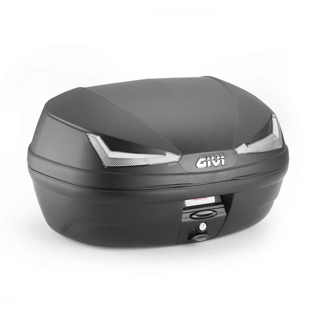 Givi - Bauletto Monolock  E455N Nero con Catadiottri Rosso