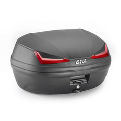 Givi - Bauletto Monolock  E455N Nero con Catadiottri Rosso