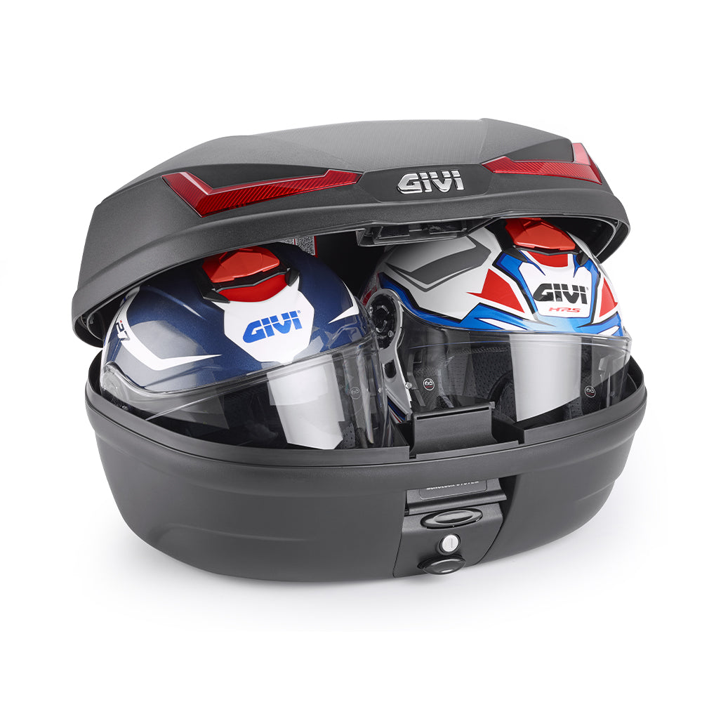 Givi - Bauletto Monolock  E455N Nero con Catadiottri Rosso