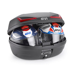 Givi - Bauletto Monolock  E455N Nero con Catadiottri Rosso