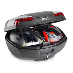 Givi - Bauletto Monolock  E46 Riviera Nero con Catadiottri Rossi