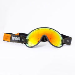 Maschera Moto Café Racer Baruffaldi Etruria Orange Specchiata