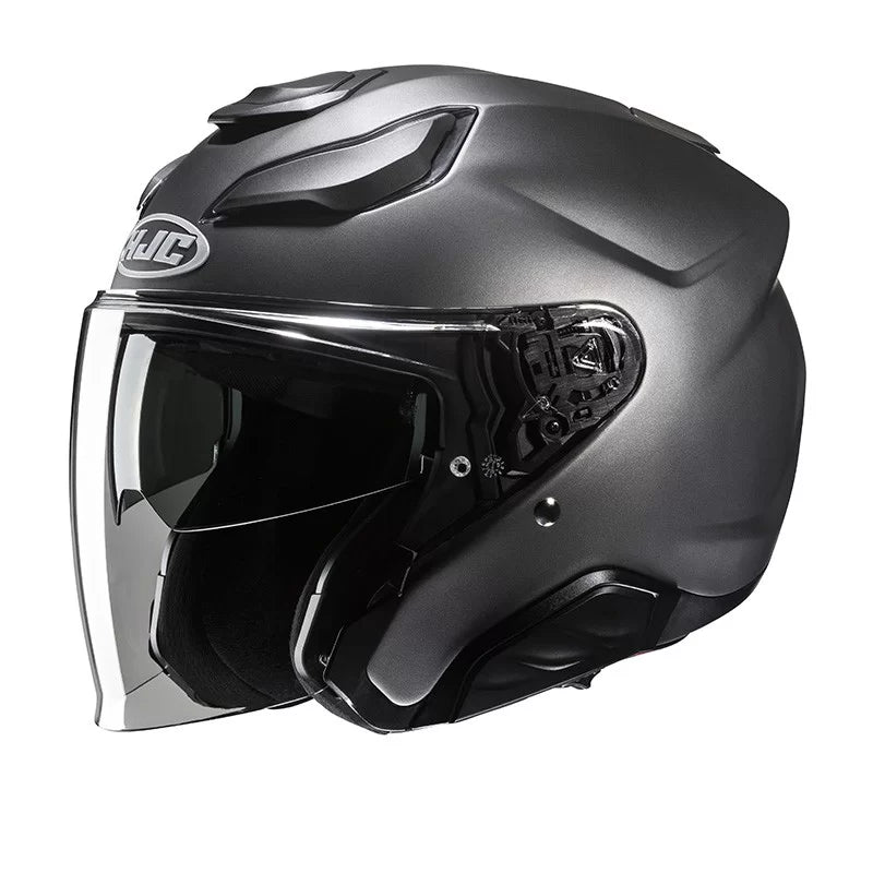 Casco Jet HJC F31 Semi Flat Titanium in Fibra di Vetro
