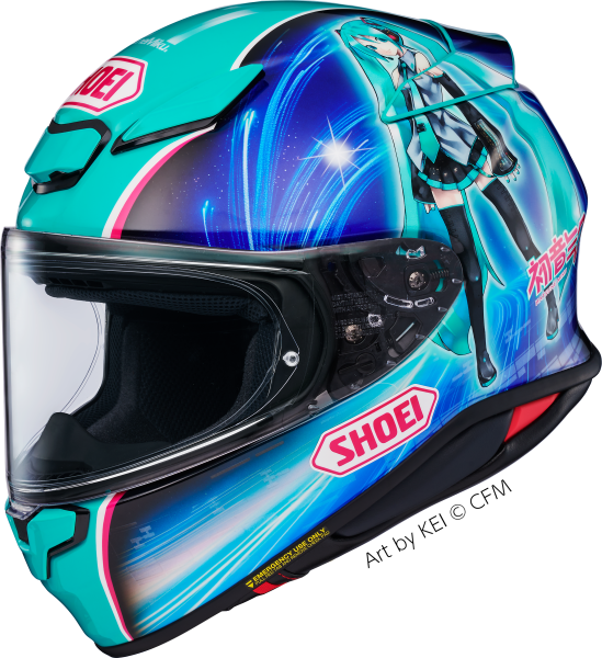 Casco Moto Integrale Shoei NXR2 Hatsune Miku TC-4