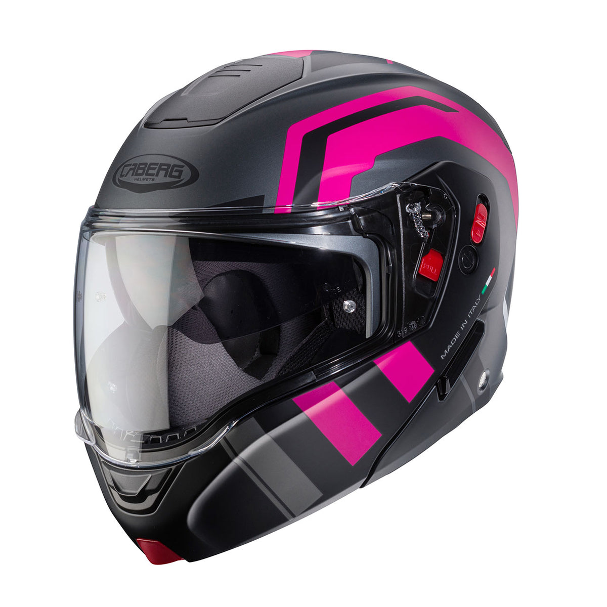 Caberg - Casco Modulare Horus X Helmet Road - Matt Gun Metal/Fuchsia/Black
