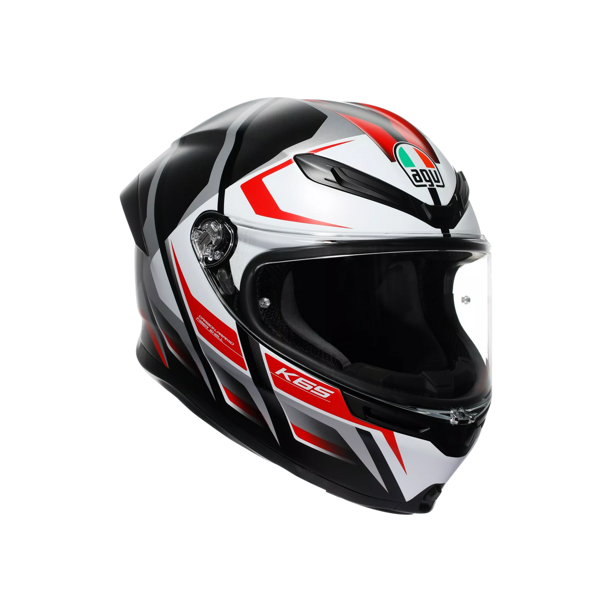 Casco Moto Integrale AGV K6 S Karve Matt Black/White/Red