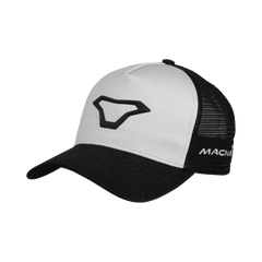 Cappellino Trucker Logo 3D, un cappellino con rete posteriore. Ideale per motociclisti. Di Macna.