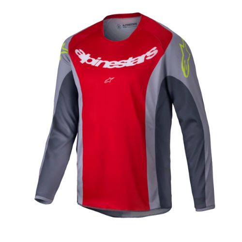 Maglia Motocross Bambino Alpinestars Youth Racer Melt Rosso Grigio