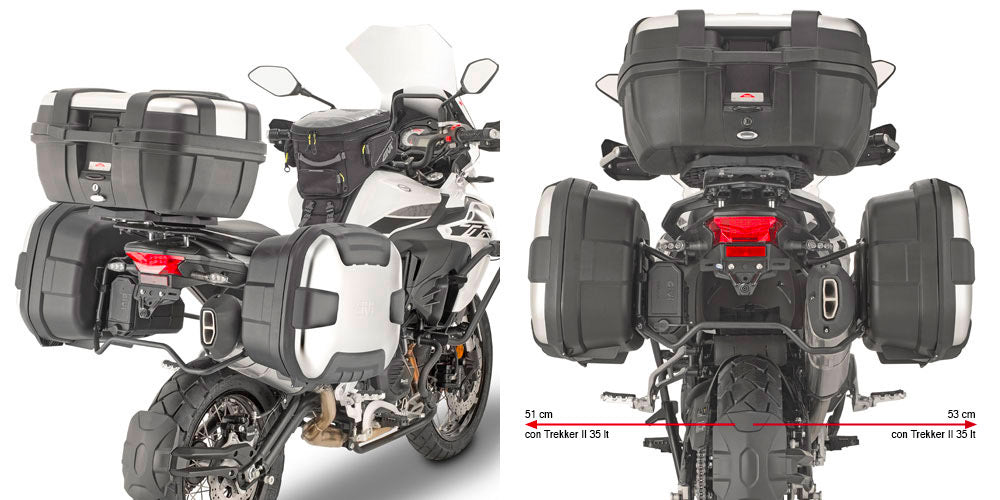 Portavaligie Laterale Monokey Givi PL8711 per Benelli TRK 502 X