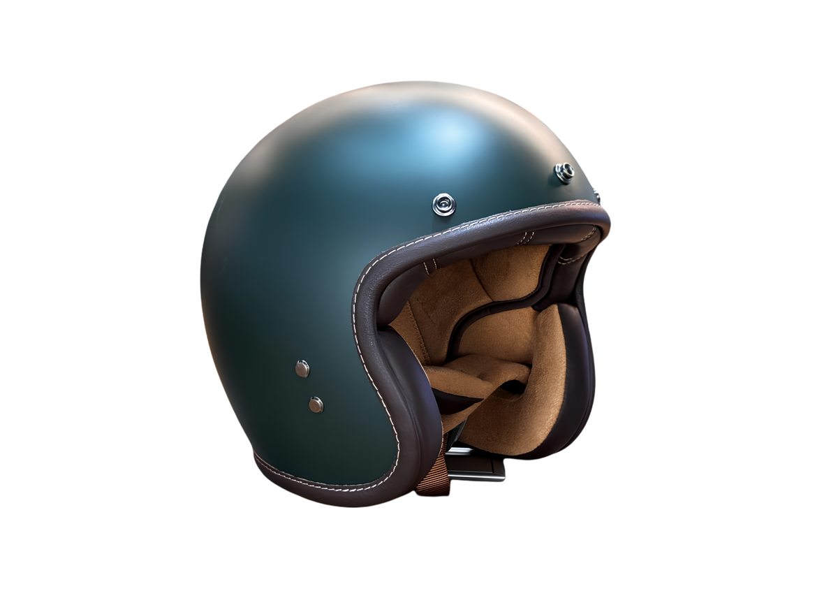 Casco Moto Baruffaldi Roadside Verde Bosco Opaco