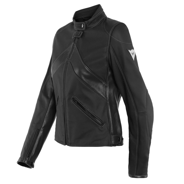 Santa Monica Lady Leather Jacket Perf. - Giacca da moto in pelle traforata - Donna