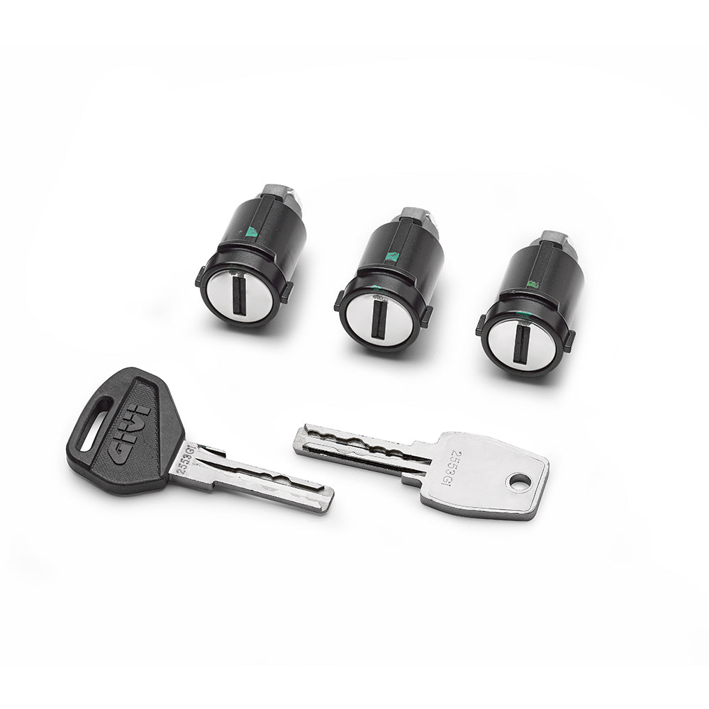 Kit Chiave Sostituibile 3 Cilindretti Bauletti Moto Givi SLR103