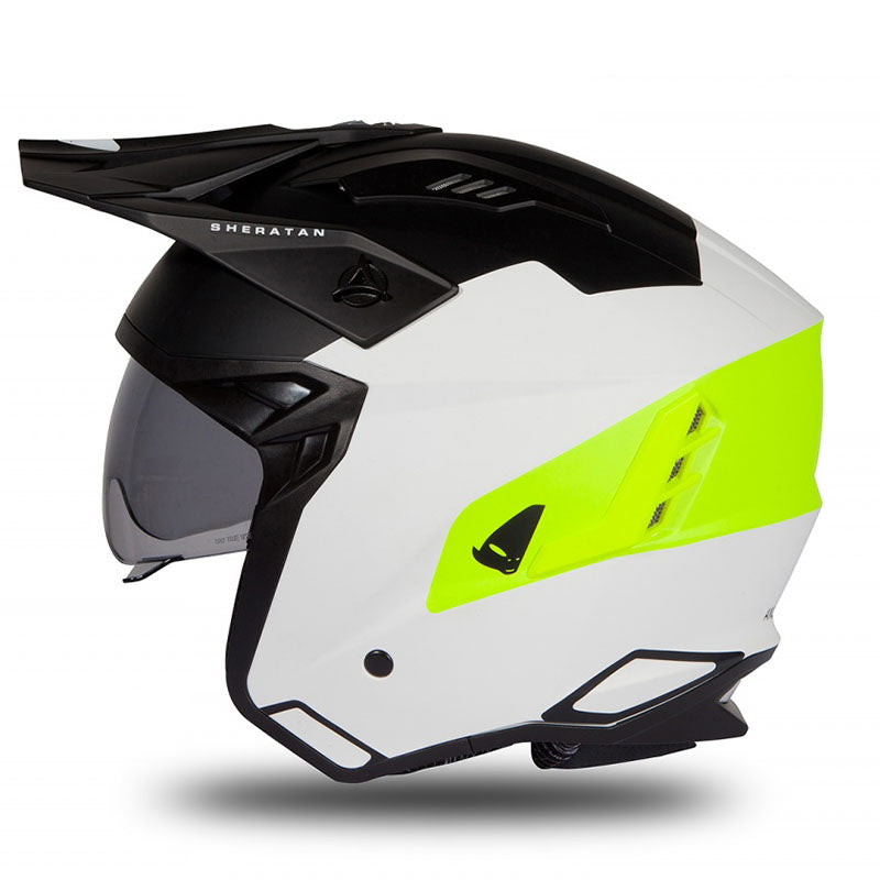 Casco UFO Sheratan Jet HE186 White/Black/Yellow