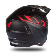 Casco UFO Sheratan Jet HE187  Black/ Red Matt