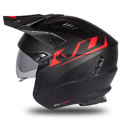 Casco UFO Sheratan Jet HE187  Black/ Red Matt