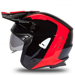 Casco UFO Sheratan Jet HE189  Black/Red