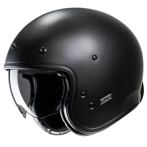 Casco Jet Vintage HJC V31 Semi Flat Nero