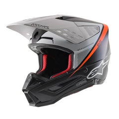 Casco Cross Enduro Alpinestars SM5 Rayon Nero Arancio Opaco