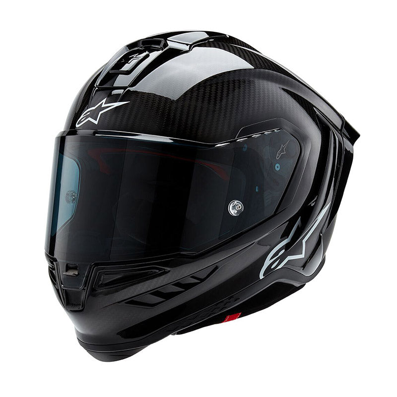 Casco Integrale Racing Alpinestars Supertech R10 Solid Black Carbon M&G