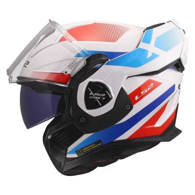 LS2 FF901 Advant X – Casco Moto Reversibile –  Nova White Blue Red