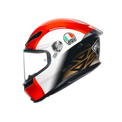 Casco Moto Integrale AGV K6 S MPLK SIC58 Bianco/Rosso