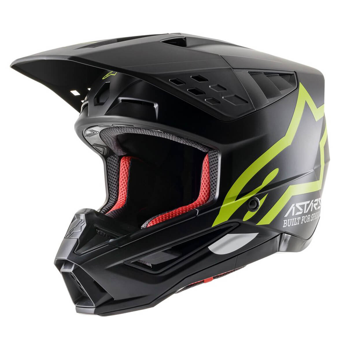 Casco Cross Alpinestars SM5 Compass Nero Giallo Fluo