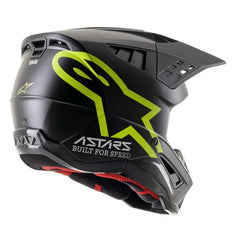 Casco Cross Alpinestars SM5 Compass Nero Giallo Fluo