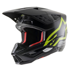 Casco Cross Alpinestars SM5 Compass Nero Giallo Fluo