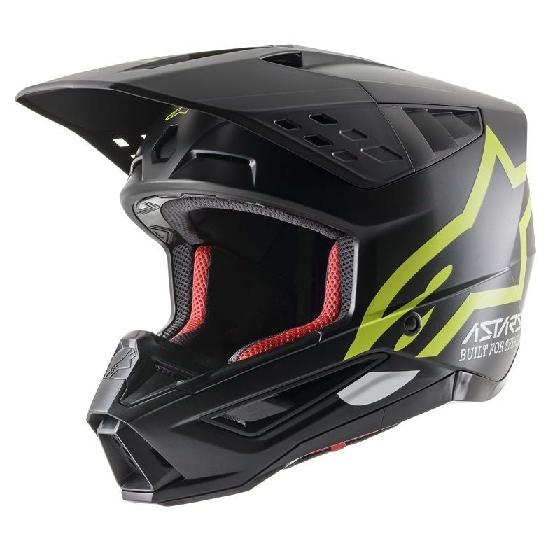 Casco Cross Enduro Alpinestars SM5 Compass Nero Giallo