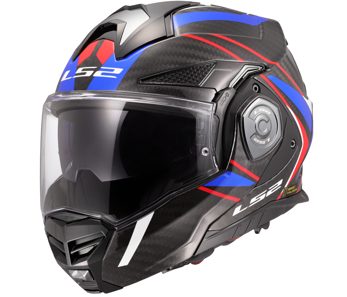 LS2 FF901 Advant X Carbon – Casco Moto Reversibile – Future II White Blue Red