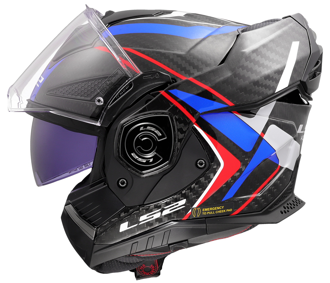 LS2 FF901 Advant X Carbon – Casco Moto Reversibile – Future II White Blue Red
