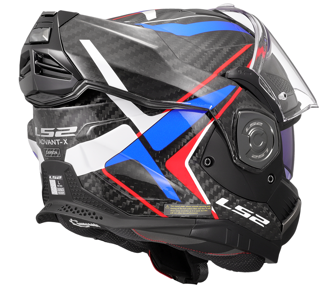 LS2 FF901 Advant X Carbon – Casco Moto Reversibile – Future II White Blue Red