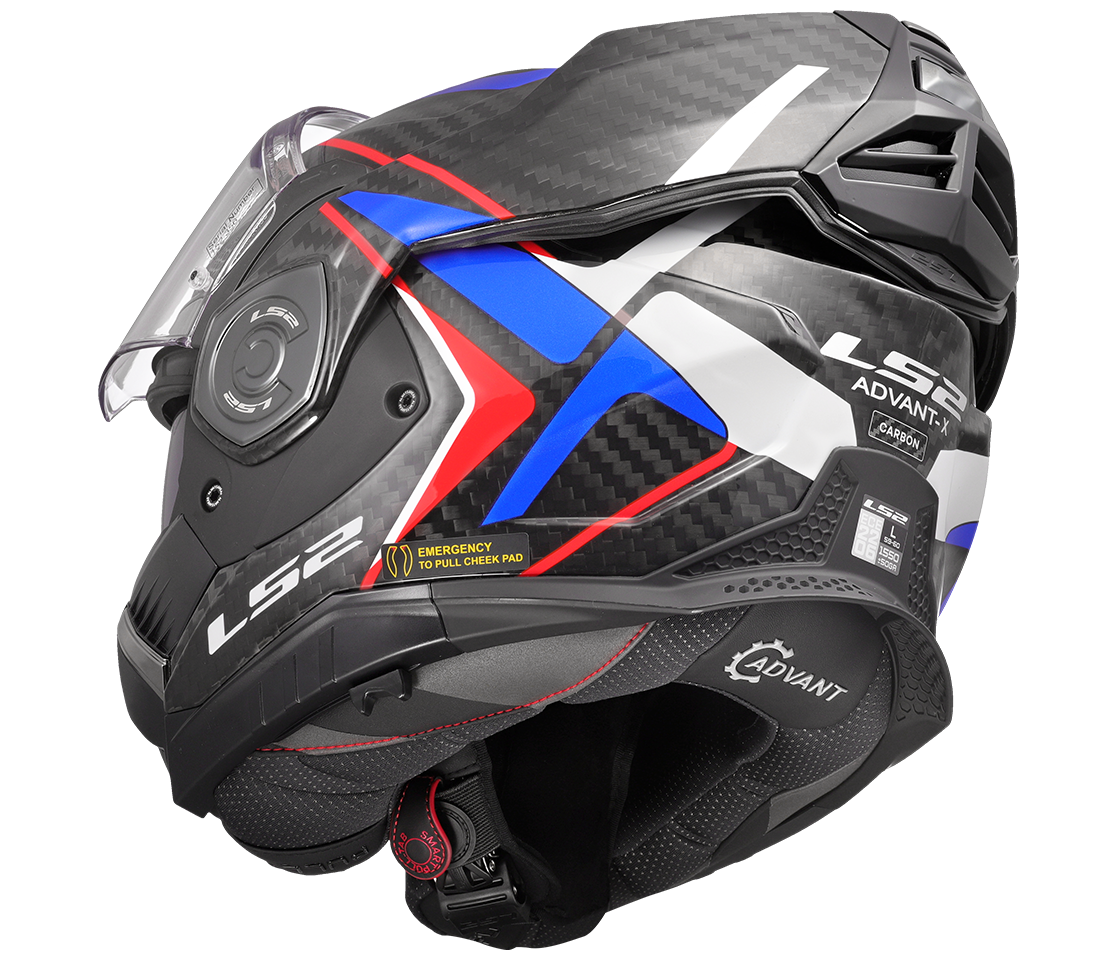 LS2 FF901 Advant X Carbon – Casco Moto Reversibile – Future II White Blue Red