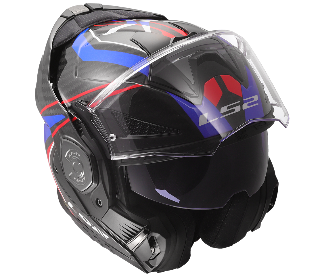 LS2 FF901 Advant X Carbon – Casco Moto Reversibile – Future II White Blue Red