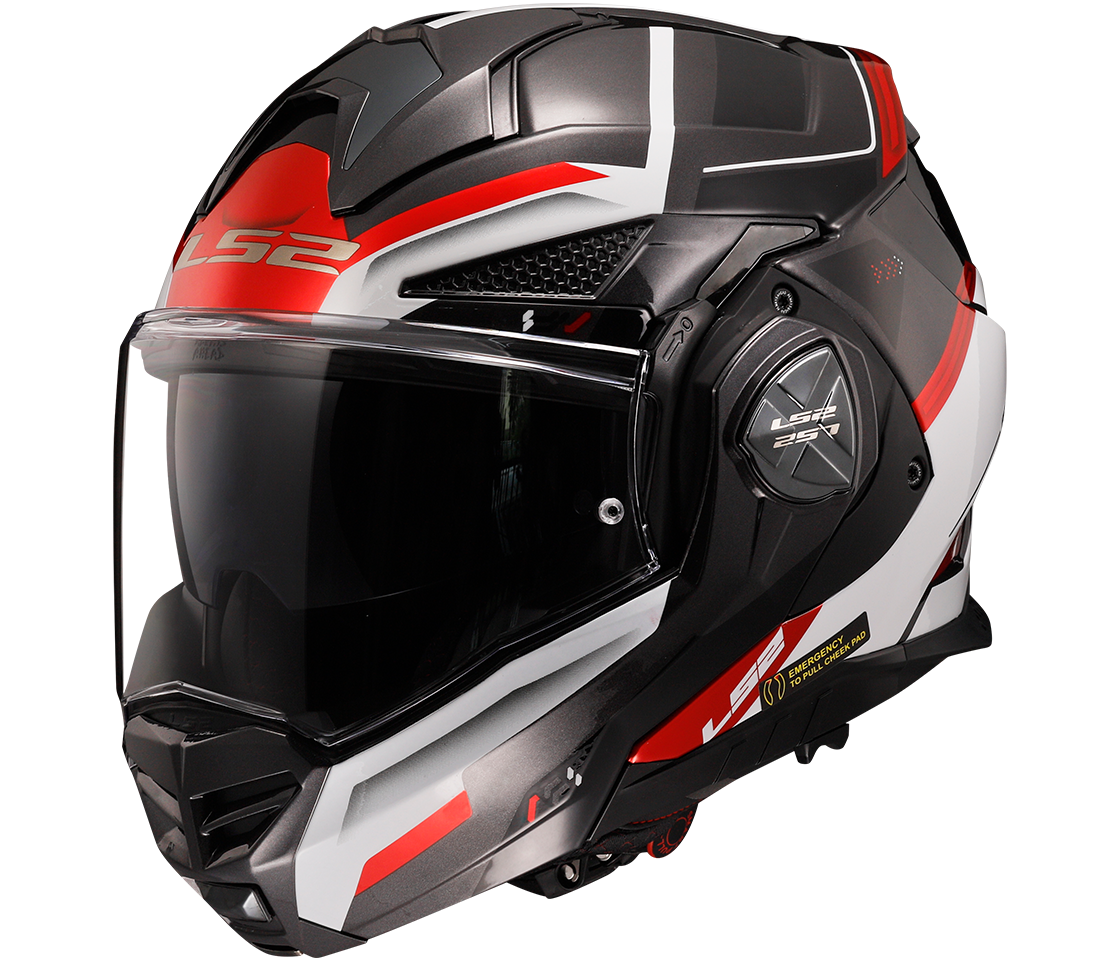LS2 FF901 Advant X – Casco Moto Reversibile –  Spectrum Black White Red