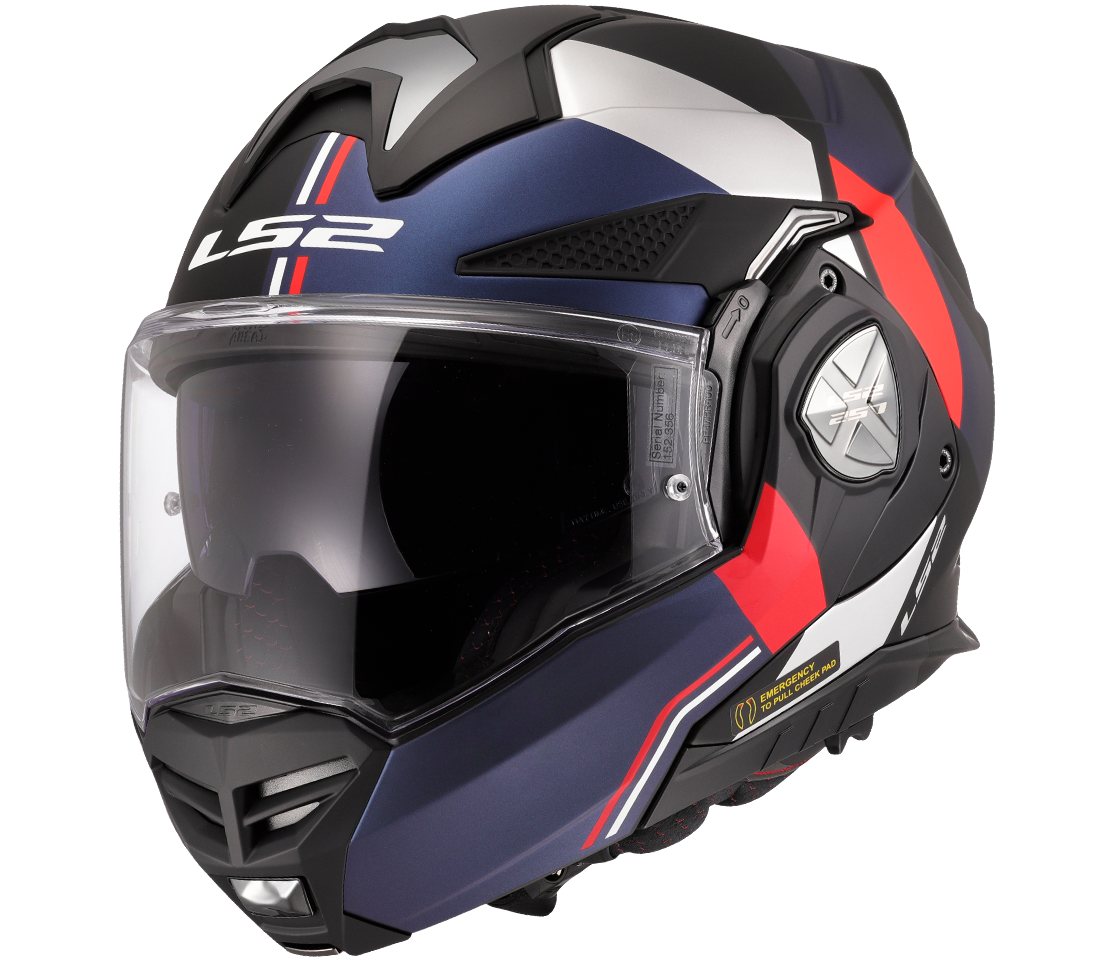 LS2 FF901 Advant X – Casco Moto Reversibile –  Matt Ultra Blue Red