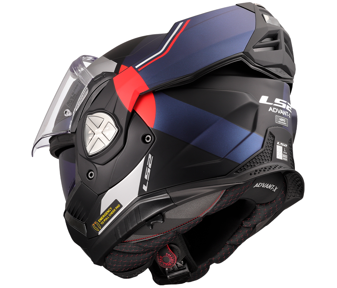 LS2 FF901 Advant X – Casco Moto Reversibile –  Matt Ultra Blue Red