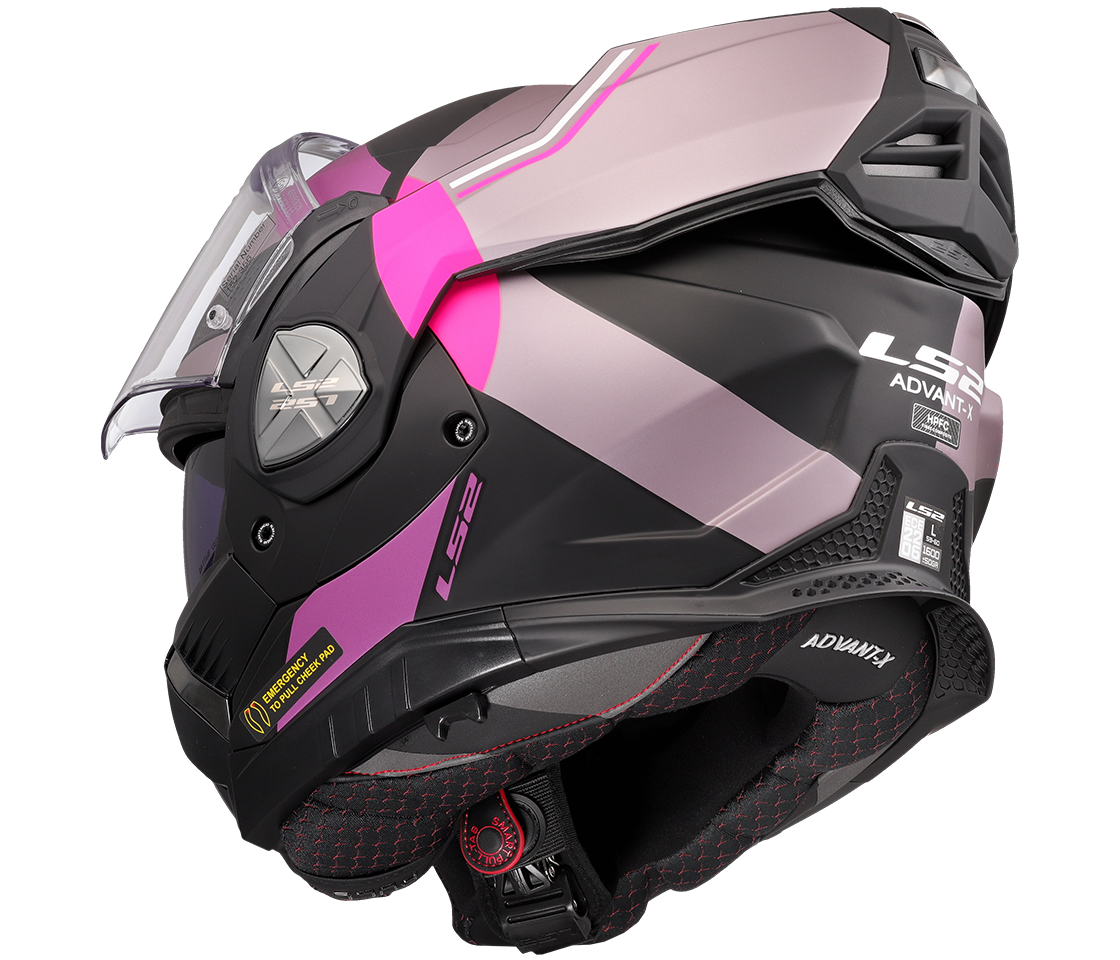 LS2 FF901 Advant X – Casco Moto Reversibile –  Matt Ultra Grey Purple